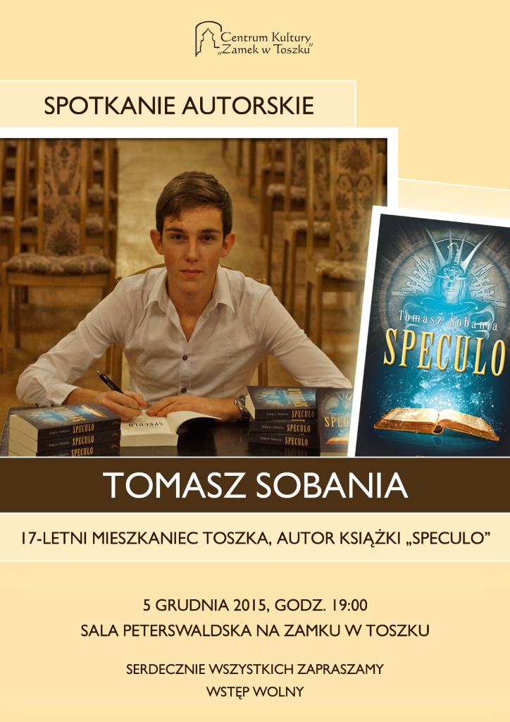 Plakat - Spotkanie autorskie z Tomaszem Sobania